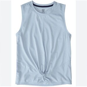 Title nine Twist Front Cyclone Training Tank Top Cropped Blue Size Small